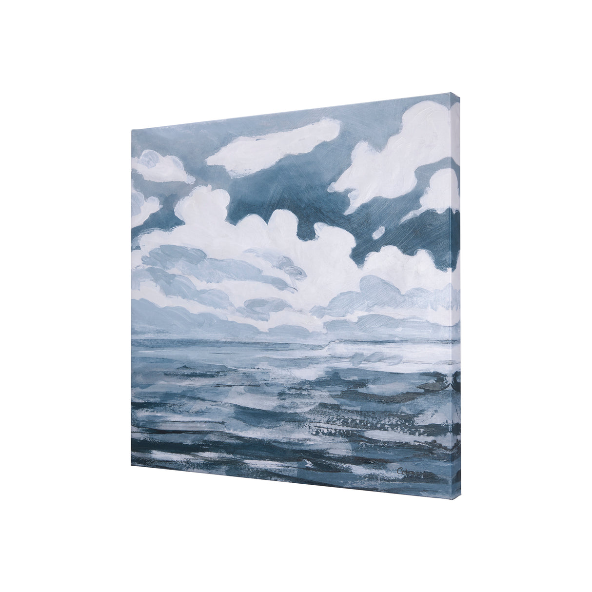 Clouds and sea I by Mercana Studio a Hand Embellished Textured Canvas from Mercana - Luna Furniture