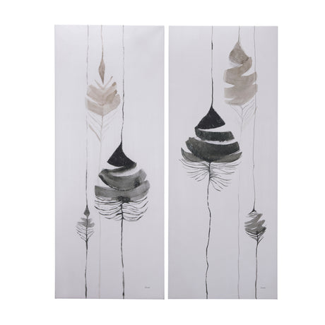 Rain of Leaf I by Mercana Studio a Hand Embellished Textured Canvas from Mercana - Luna Furniture