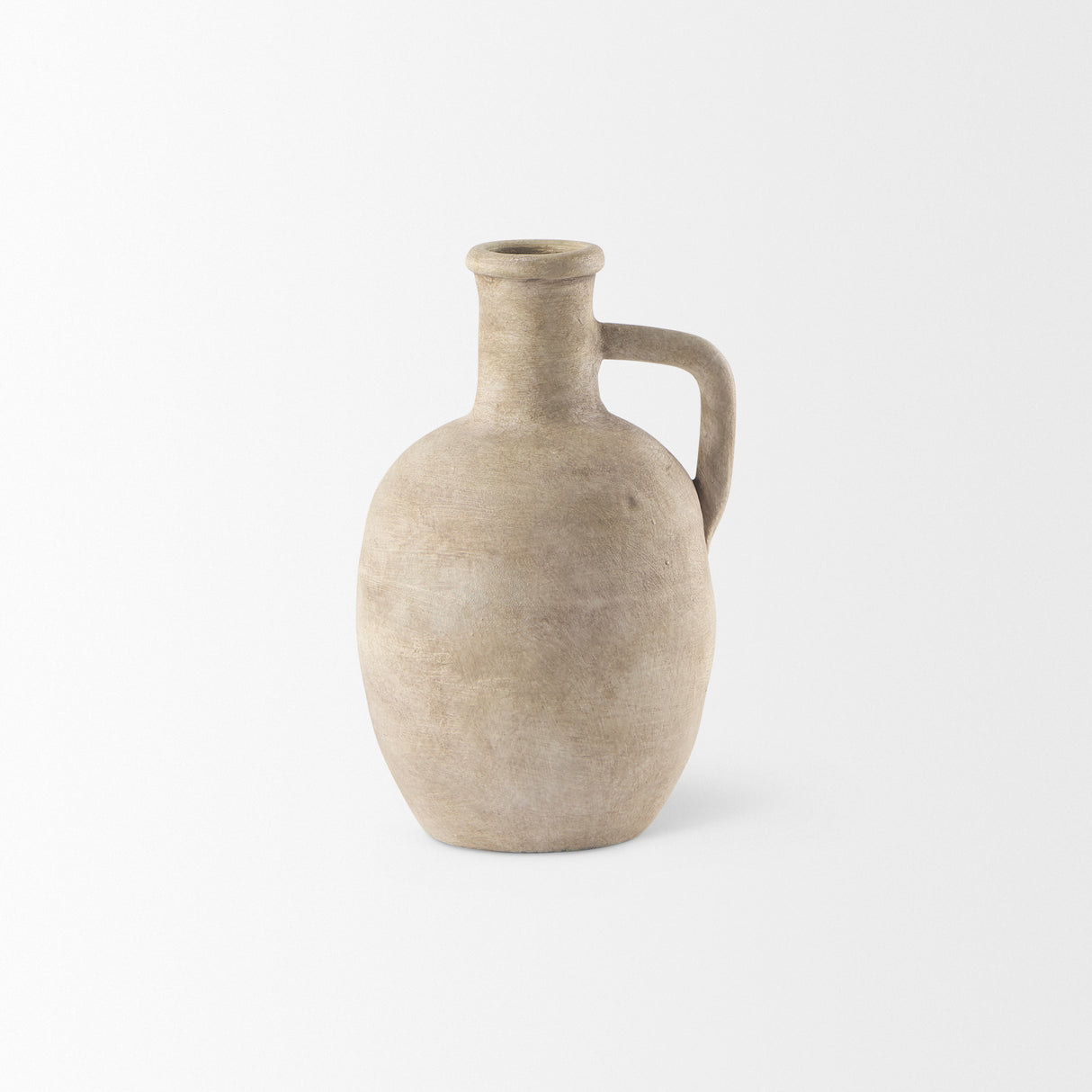 Zenni 5.3L x 5.3W x 9.3H Warm Beige Ceramic Vase from Mercana - Luna Furniture