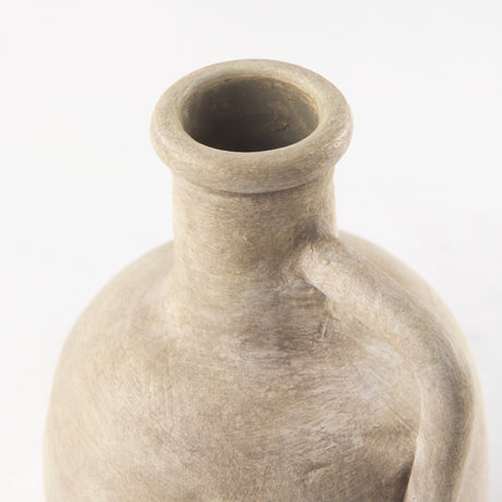 Zenni 5.3L x 5.3W x 9.3H Warm Beige Ceramic Vase from Mercana - Luna Furniture