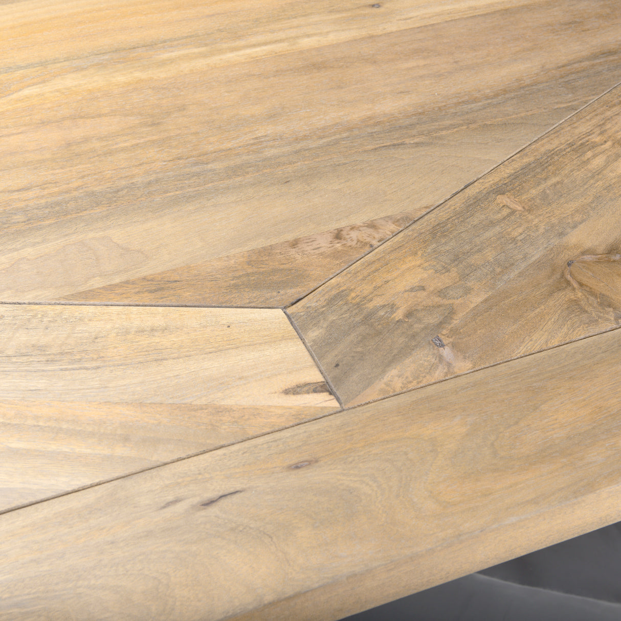 Maxton Light Brown Wood w/ Dark Gunmetal Iron Metal Dining Table from Mercana - Luna Furniture