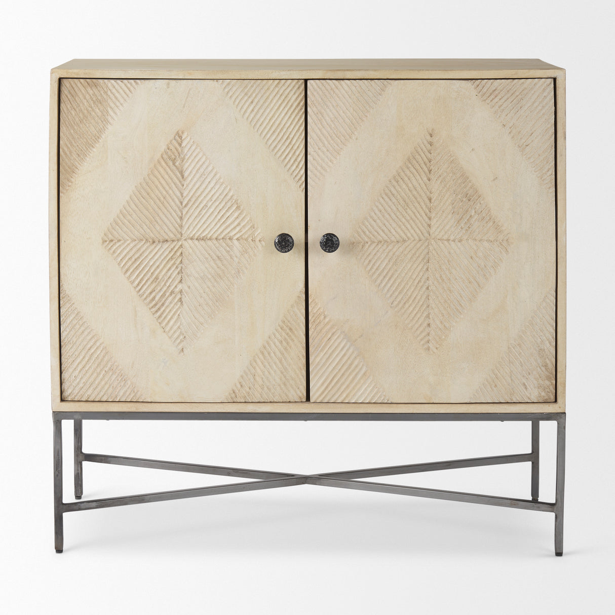 Hogarth 36.0L x 16.0W x 34.0H 2 Door Blonde Wood Accent Cabinet from Mercana - Luna Furniture