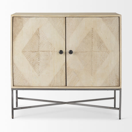 Hogarth 36.0L x 16.0W x 34.0H 2 Door Blonde Wood Accent Cabinet from Mercana - Luna Furniture