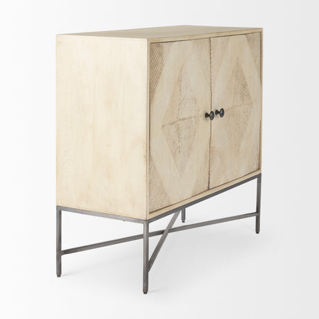 Hogarth 36.0L x 16.0W x 34.0H 2 Door Blonde Wood Accent Cabinet from Mercana - Luna Furniture