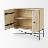 Hogarth 36.0L x 16.0W x 34.0H 2 Door Blonde Wood Accent Cabinet from Mercana - Luna Furniture