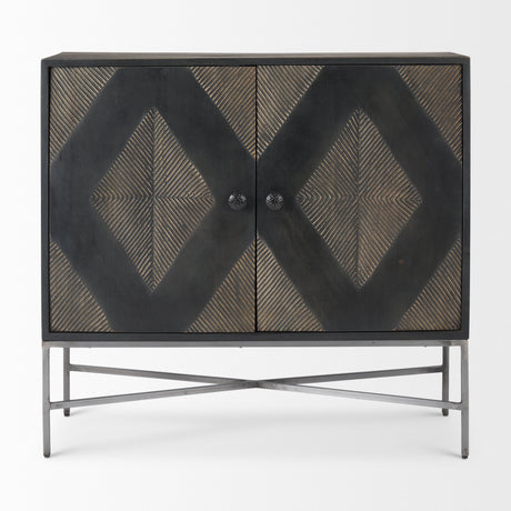 Hogarth 36.0L x 16.0W x 34.0H 2 Door Dark Accent Cabinet from Mercana - Luna Furniture