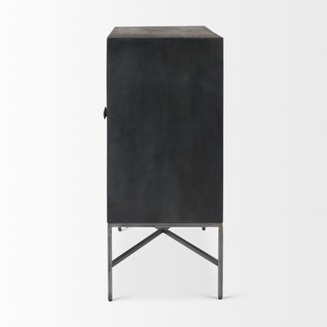 Hogarth 36.0L x 16.0W x 34.0H 2 Door Dark Accent Cabinet from Mercana - Luna Furniture