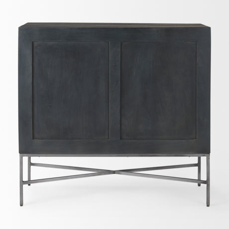 Hogarth 36.0L x 16.0W x 34.0H 2 Door Dark Accent Cabinet from Mercana - Luna Furniture
