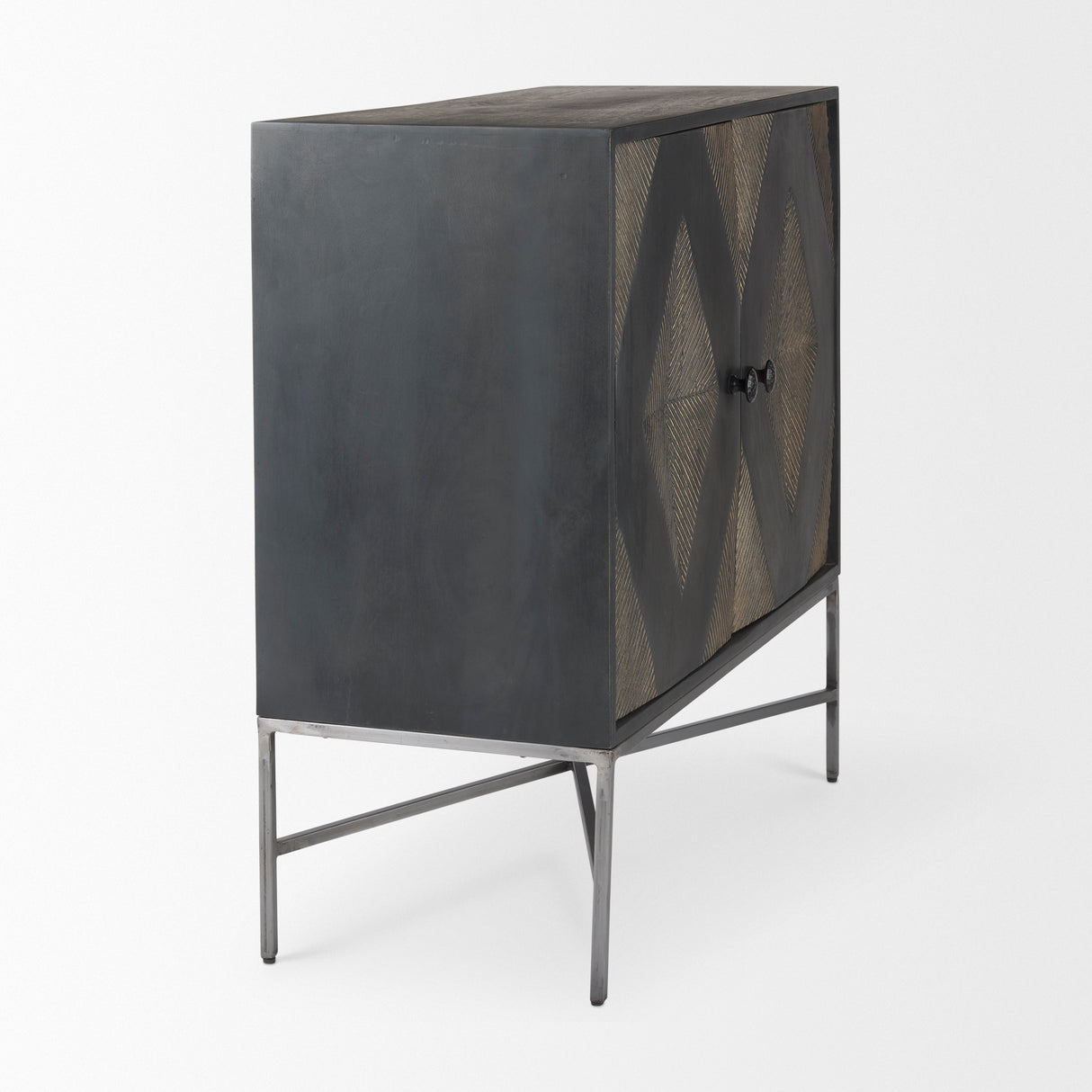 Hogarth 36.0L x 16.0W x 34.0H 2 Door Dark Accent Cabinet from Mercana - Luna Furniture