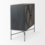 Hogarth 36.0L x 16.0W x 34.0H 2 Door Dark Accent Cabinet from Mercana - Luna Furniture