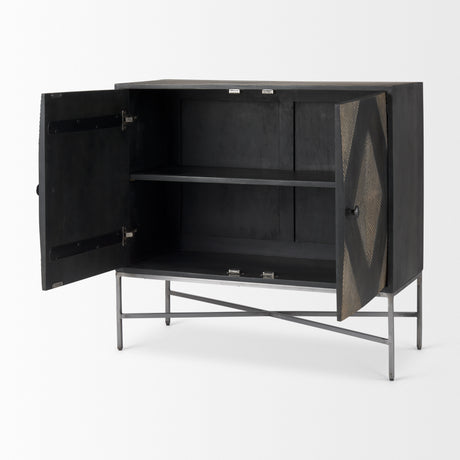Hogarth 36.0L x 16.0W x 34.0H 2 Door Dark Accent Cabinet from Mercana - Luna Furniture