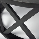 Forsey 28.0L x 45.3W x 18.0H Black Solid Wood Round Coffee Table from Mercana - Luna Furniture