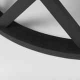 Forsey 28.0L x 45.3W x 18.0H Black Solid Wood Round Coffee Table from Mercana - Luna Furniture