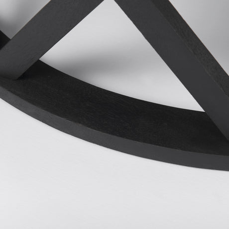 Forsey 28.0L x 45.3W x 18.0H Black Solid Wood Round Coffee Table from Mercana - Luna Furniture