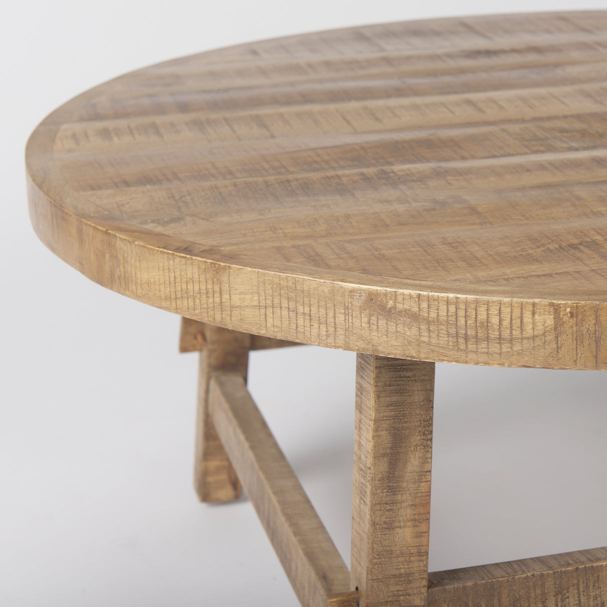 Rosie 36.0L x 36.0W x 16.0H Round Medium Brown Wood Coffee Table from Mercana - Luna Furniture