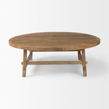 Rosie 48.0L x 48.0W x 16.0H Round Medium Brown Wood Coffee Table from Mercana - Luna Furniture