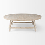 Rosie 48.0L x 48.0W x 16.0H Round Blonde Wood Coffee Table from Mercana - Luna Furniture