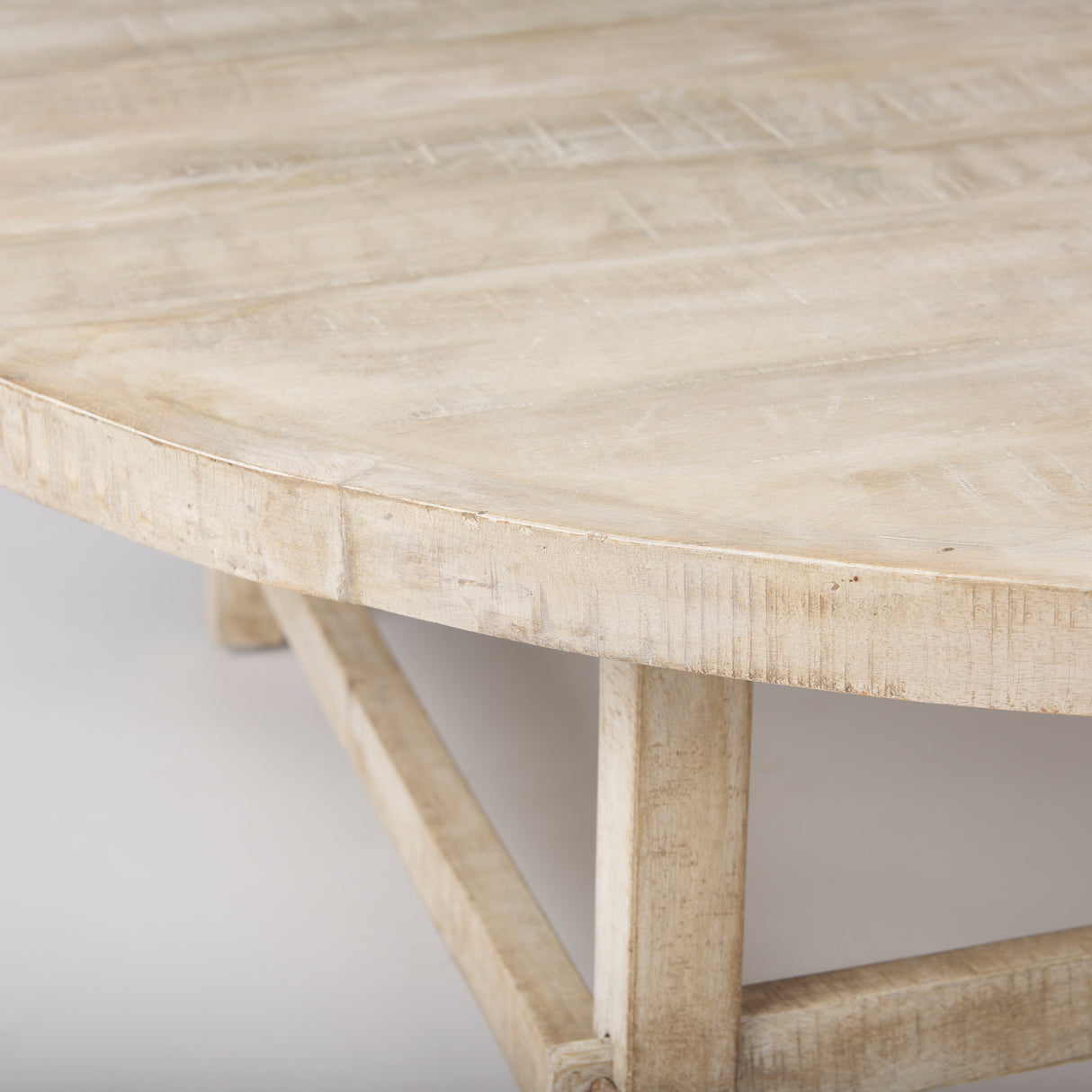 Rosie 48.0L x 48.0W x 16.0H Round Blonde Wood Coffee Table from Mercana - Luna Furniture