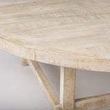 Rosie 48.0L x 48.0W x 16.0H Round Blonde Wood Coffee Table from Mercana - Luna Furniture