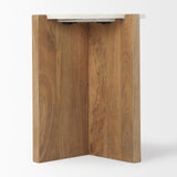 Bianca Wood and Marble Accent Table from Mercana - Luna Furniture