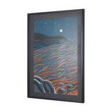 Sea bay at night II by Mercana Studio a Hand Embellished Textured Framed Art Print from Mercana - Luna Furniture