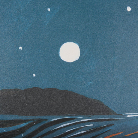 Sea bay at night II by Mercana Studio a Hand Embellished Textured Framed Art Print from Mercana - Luna Furniture