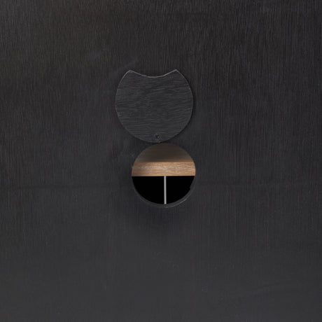 Sloan 80.0L x 17.0W x 36.0H Black Wood W/Black Metal Frame Sideboard from Mercana - Luna Furniture