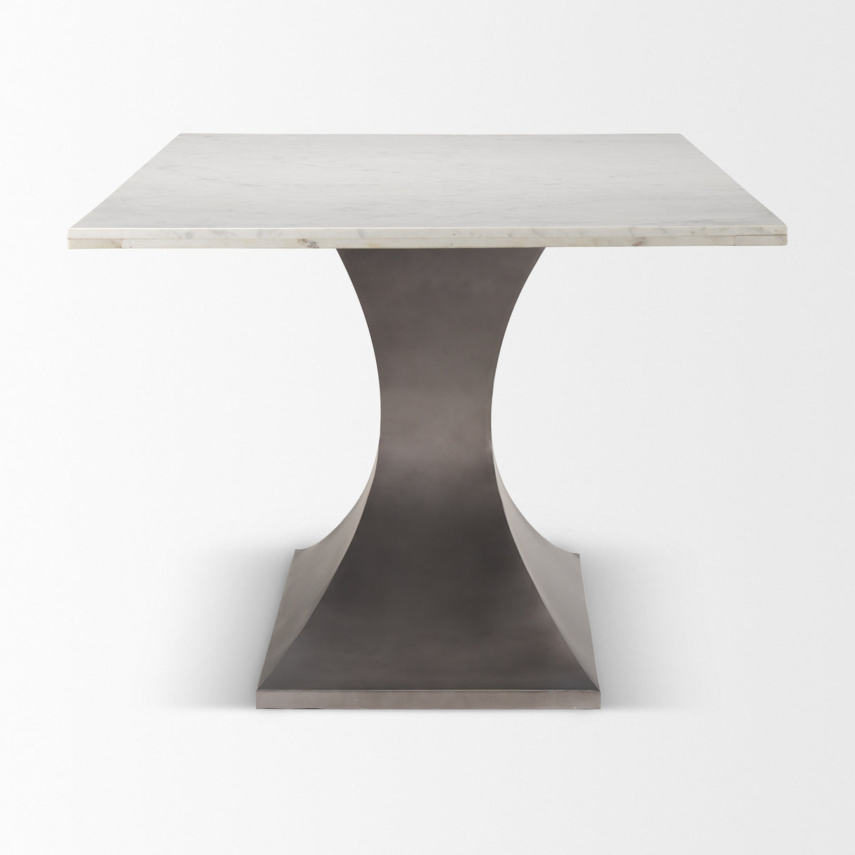 Maxton 79.0L x 39.0W x 30.0H Marble Top w/ Gunmetal Base Dining Table from Mercana - Luna Furniture