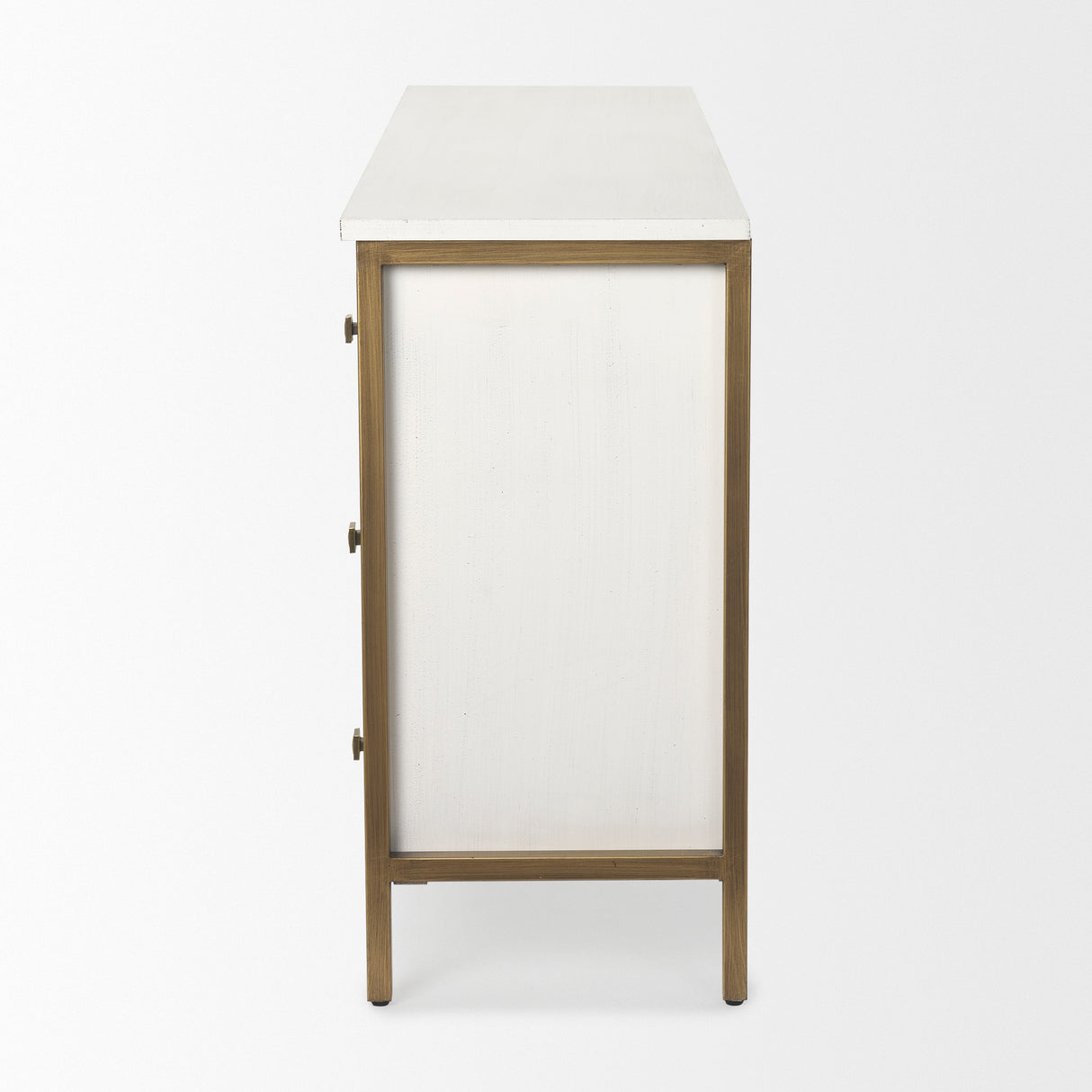 Savannah White Fir Veneer w/ Gold Metal Accents 6-Drawer Sideboard from Mercana - Luna Furniture