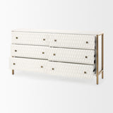 Savannah White Fir Veneer w/ Gold Metal Accents 6-Drawer Sideboard from Mercana - Luna Furniture