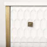 Savannah White Fir Veneer w/ Gold Metal Accents 6-Drawer Sideboard from Mercana - Luna Furniture