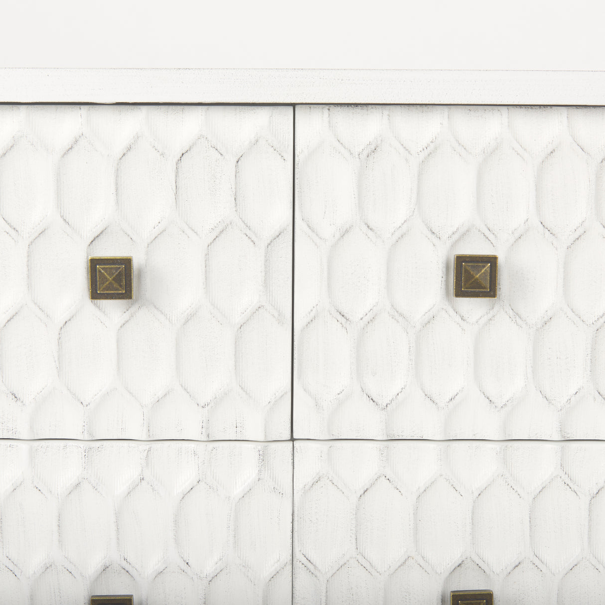 Savannah White Fir Veneer w/ Gold Metal Accents 6-Drawer Sideboard from Mercana - Luna Furniture