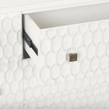 Savannah White Fir Veneer w/ Gold Metal Accents 6-Drawer Sideboard from Mercana - Luna Furniture