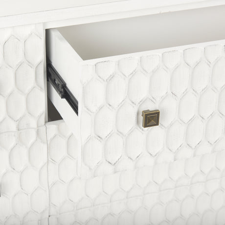 Savannah White Fir Veneer w/ Gold Metal Accents 6-Drawer Sideboard from Mercana - Luna Furniture