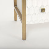 Savannah White Fir Veneer w/ Gold Metal Accents 6-Drawer Sideboard from Mercana - Luna Furniture
