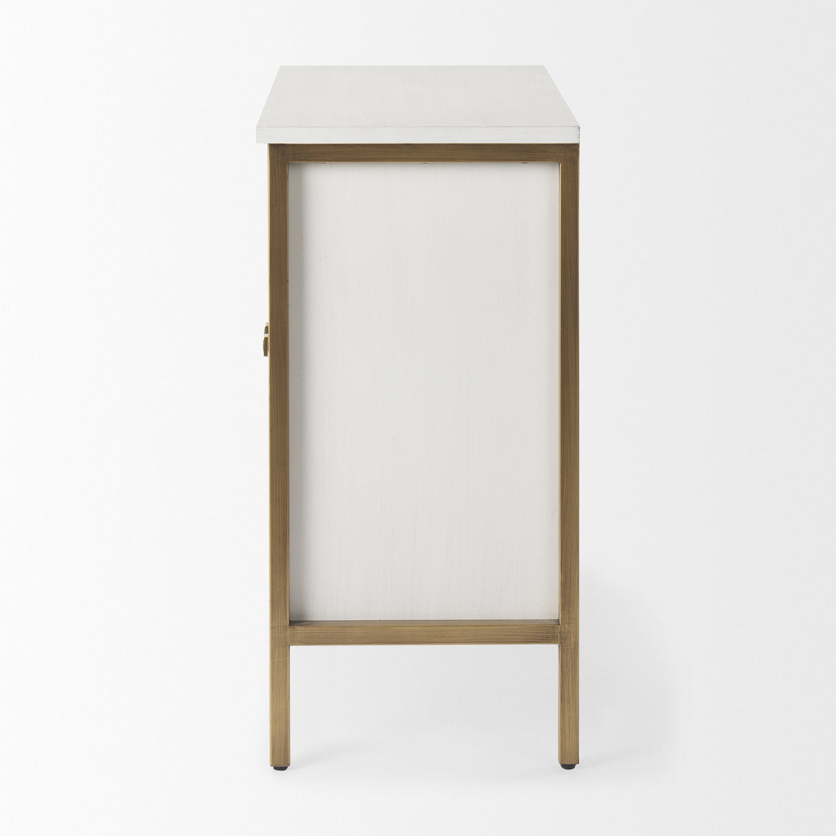Savannah White Fir Veneer w/ Gold Metal Accent 2-Door Accent Cabinet from Mercana - Luna Furniture