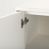 Savannah White Fir Veneer w/ Gold Metal Accent 2-Door Accent Cabinet from Mercana - Luna Furniture