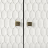 Savannah White Fir Veneer w/ Gold Metal Accent 2-Door Accent Cabinet from Mercana - Luna Furniture