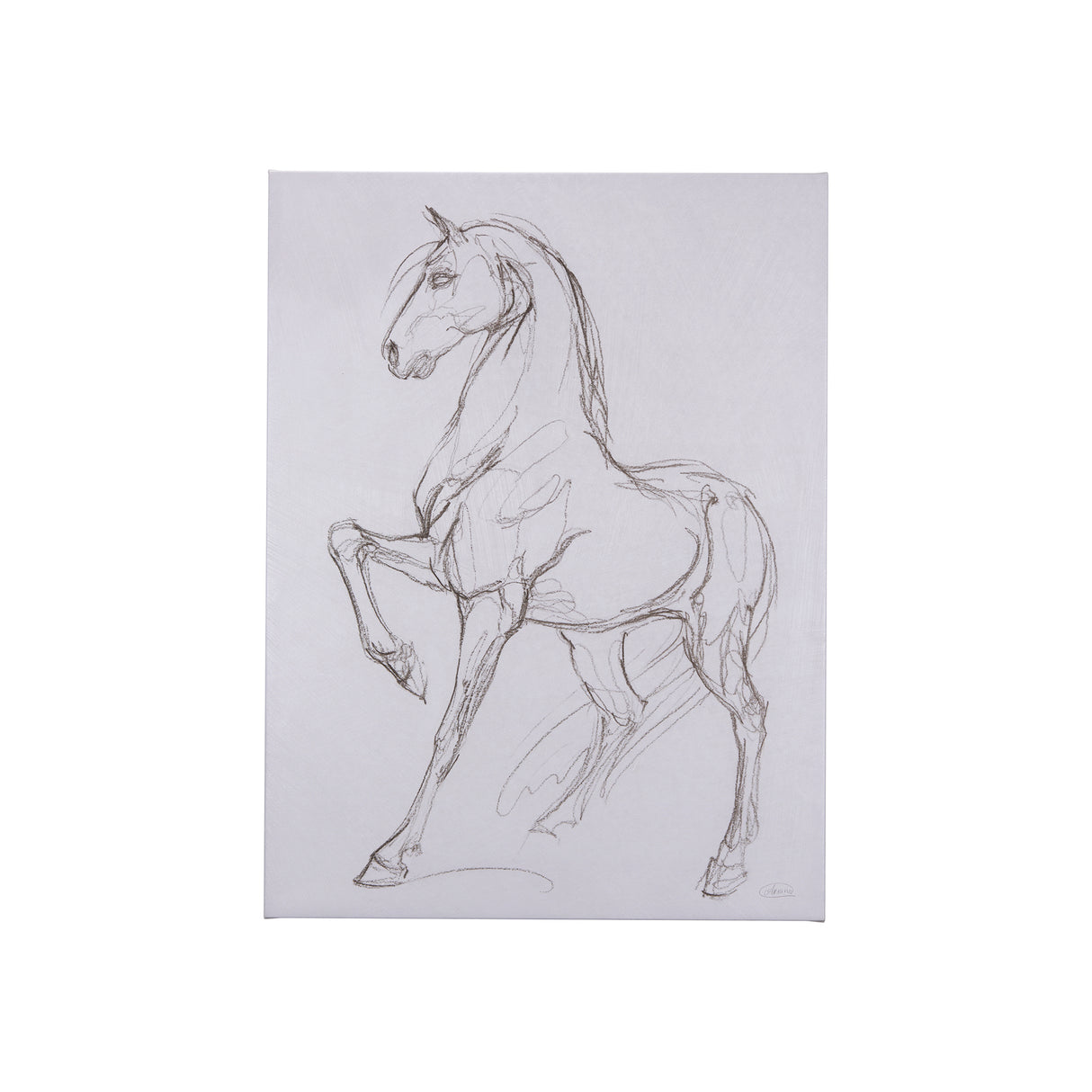Horse II by Mercana Studio a Hand Embellished Textured Canvas from Mercana - Luna Furniture