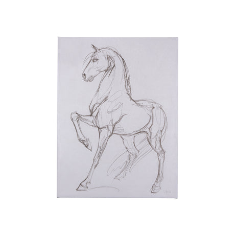 Horse II by Mercana Studio a Hand Embellished Textured Canvas from Mercana - Luna Furniture