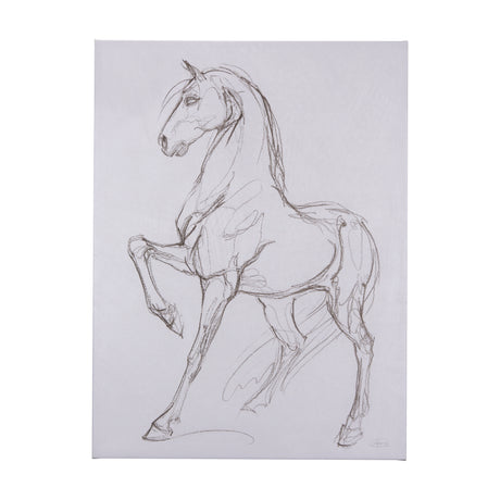 Horse II by Mercana Studio a Hand Embellished Textured Canvas from Mercana - Luna Furniture