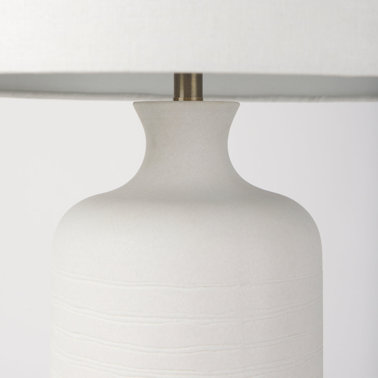 Melanie 17.0L x 17.0W x 30.5H White Shade W/White Base Table Lamp from Mercana - Luna Furniture