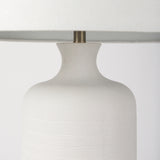 Melanie 17.0L x 17.0W x 30.5H White Shade W/White Base Table Lamp from Mercana - Luna Furniture