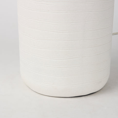 Melanie 17.0L x 17.0W x 30.5H White Shade W/White Base Table Lamp from Mercana - Luna Furniture