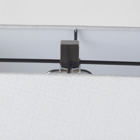 Peyton 14.0L x 9.0W x 26.2H Black Metal W/Marble Cube and White Shade Table Lamp from Mercana - Luna Furniture