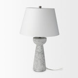 Julia 16.0L x 16.0W x 27.0H Gray Antique Painted Cement Table Lamp from Mercana - Luna Furniture