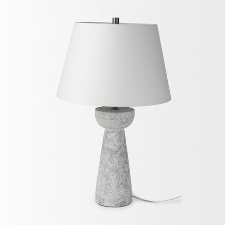 Julia 16.0L x 16.0W x 27.0H Gray Antique Painted Cement Table Lamp from Mercana - Luna Furniture