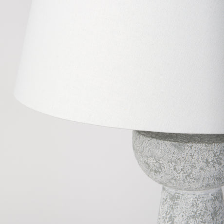 Julia 16.0L x 16.0W x 27.0H Gray Antique Painted Cement Table Lamp from Mercana - Luna Furniture