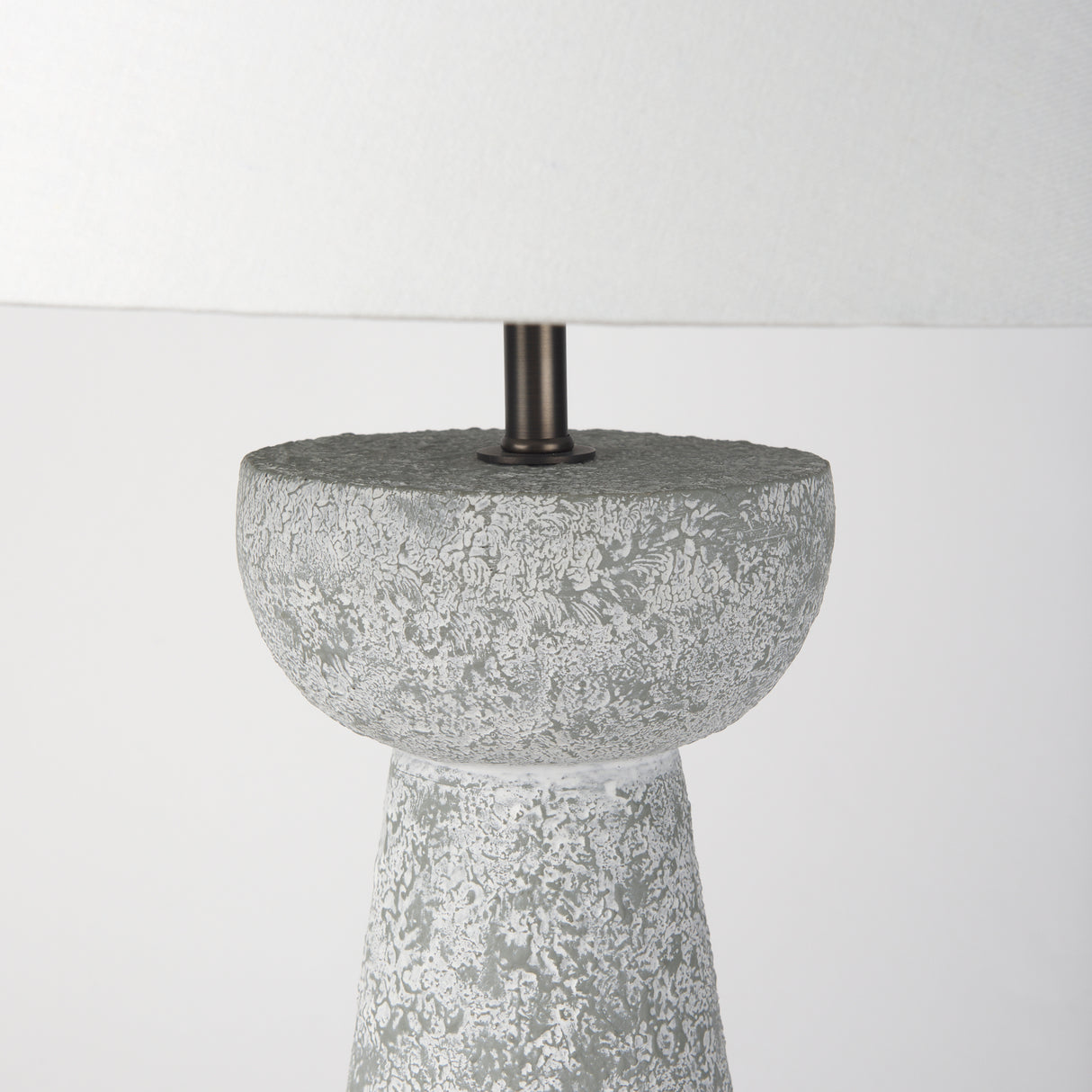 Julia 16.0L x 16.0W x 27.0H Gray Antique Painted Cement Table Lamp from Mercana - Luna Furniture