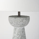 Julia 16.0L x 16.0W x 27.0H Gray Antique Painted Cement Table Lamp from Mercana - Luna Furniture